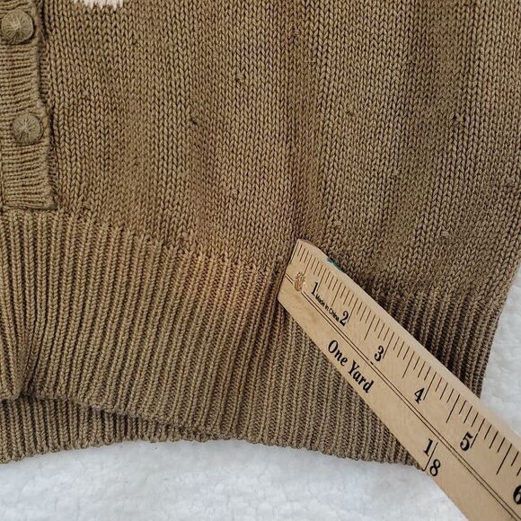 Evan Picone Vintage Cropped Embroidered Sweater Large - Picture 7 of 17